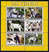 CONGO KINSHASA - 2003 - Dogs, Dalmatians #1 - Perf 6v Sheet - MNH -Private Issue