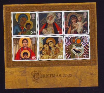 Great Britain Sc 2327 2005 Christmas stamp sheet mint NH