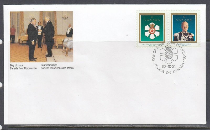 Canada Scott 1447a FDC - Order of Canada/Roland Michener