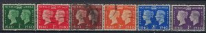 Great Britain 252-57 Used 1940 set (ak2123)