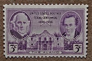 United States #776 3c Texas Independence Centenary MNG (1935)
