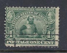 US #328 Used CV$5.00. Small Thin.