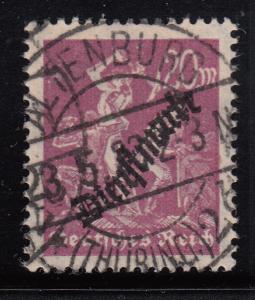 Germany 1923 used Sc O22 Mi 75 Officials  Overprint over 20pf Miners