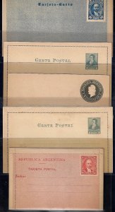 ARGENTINA 1890 1920 SEVEN MINT POSTAL STATIONARY ON CARD 4 LETTER CARDS & 2 NEWS