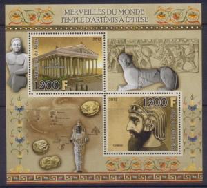 Art Architecture Niger 8 MNH sheets Wonders of the world