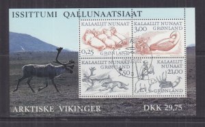 GREENLAND, 2000 Vikings Souvenir Sheet, used.