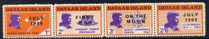 Davaar Island 1969 Kennedy set of 4 opt'd Moon Landing un...