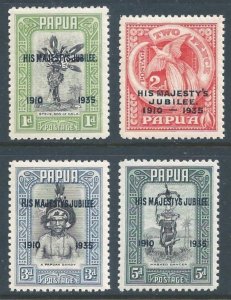 Papua New Guinea #114-17 NH 1932 Issues Ovptd. For 1935 Silver Jubilee