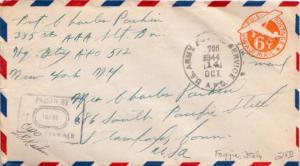 United States, U.S. A.P.O.'s, Airmail, Postal Stationery, Censored, Italy