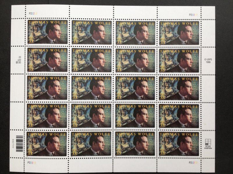 2000 sheet Thomas Wolfe Sc# 3444