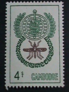 ​CAMBODIA STAMP-1962--SC#106-8 WHO-MALARIA ERADICATION  MNH SET VERY FINE