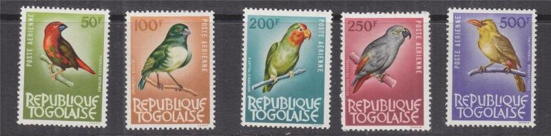 TOGO, 1964 Air, Birds, 50f., 100f., 200f., 250f. & 500f., lhm.