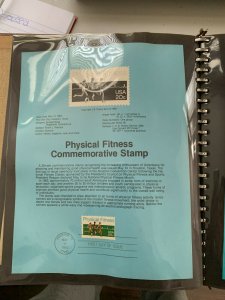 USPS Souvenir Page Scott 2043, 1983 physical fitness stamps