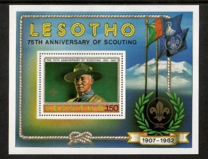 Lesotho 1982 - Boy Scouts - Souvenir Stamp Sheet - Scott #362 - MNH