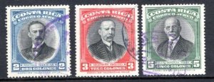 Costa Rica #C141-C143  VF   Used   CV $4.85  ....   1520237