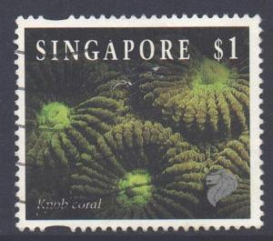 Malaya Singapore Scott 682, 1994 Marine Life $1 used