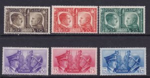 Italy Scott 413-418,  1941 Hitler & Mussolini Berlin-Rome Axis,  F/VF MNH