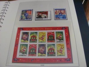 FRANCE MNH 1994-2000 LINDNER ALBUM COMPLETE W/SS &  BOOKLETS (95)