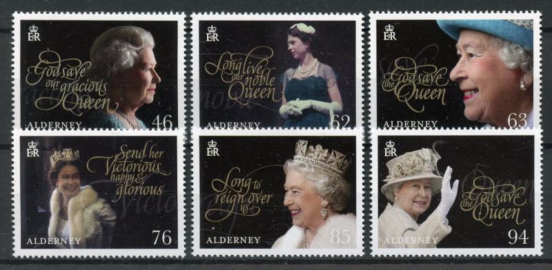 Alderney 2018 MNH Queen Elizabeth II Coronation 65th Anniv 6v Set Royalty Stamps