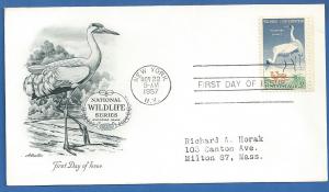 US #1098 FDC 3c Whooping Cranes