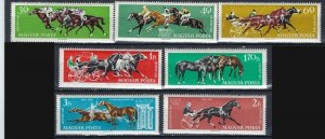 Hungary 1406-12 MNH 1961 Horse Racing (ak2296)