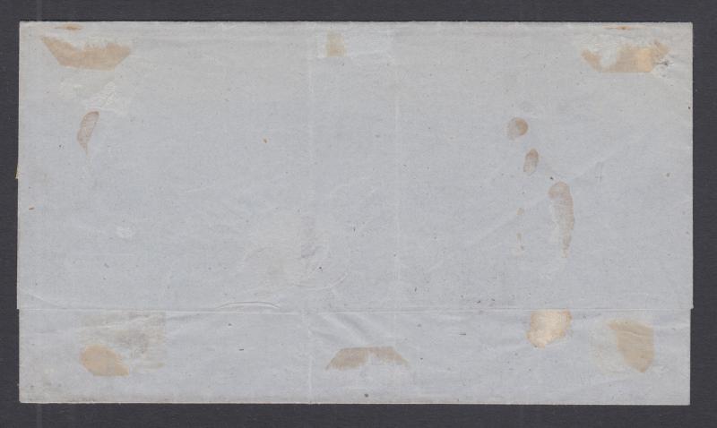 Mexico Sc 9a bisect used on 1861 cover SALTILLO - SAN LUIS POTOSI, 2 Certs.