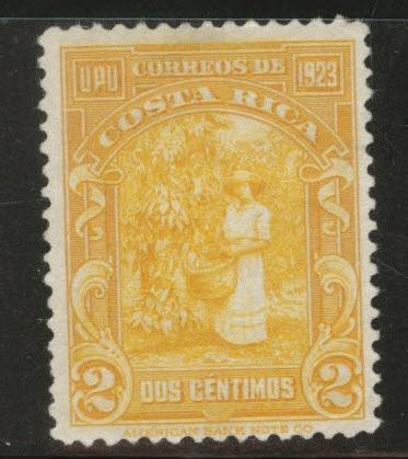 Costa Rica Scott 118 MH* 1923 Thinned stamp 