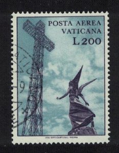 SALE Vatican Radio mast and St Gabriel's statue Air 1967 Canc SG#496