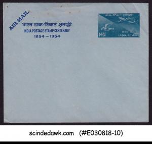 INDIA - 1954 POSTAGE STAMP CENTENARY AIR MAIL ENVELOPE UNUSED