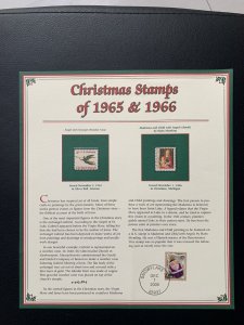 Christmas Stamps of the United States 1965-1966 Collector Panel PCS Uncanceled