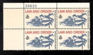 US  Sc# 1343-46 - 6 cent Law and Order Mint NH Plate Block of 4