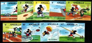 ANGUILLA SG587/95A 1984 OLYMPIC GAMES MNH