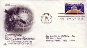 FDC Sc# 1759 Viking Space Missions Artcraft L973