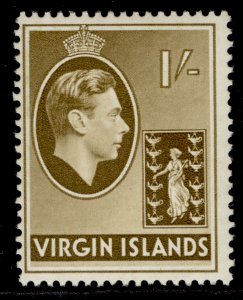 BRITISH VIRGIN ISLANDS GVI SG117a, 1s olive-brown, LH MINT. ORDINARY