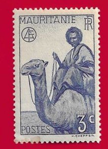 MAURITANIA SCOTT#77 1938 3c CAMEL RIDER - MNH/PM