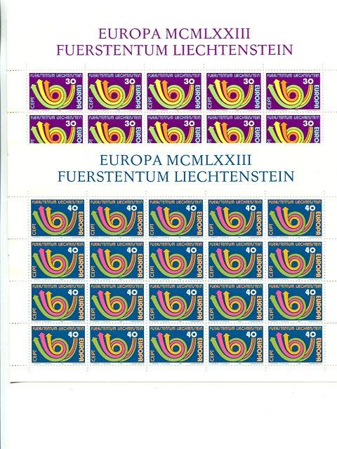 Liechtenstein  1973  Europa mini sheet  Mint VF  NH