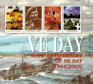 Niue 2005 - VE-Day 60th Anniversary World War 2 - Sheet of 4 - Scott 803 - MNH