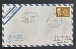 1968 Buenos Aires Argentina First Aeronautic Exhibition Cover FFC