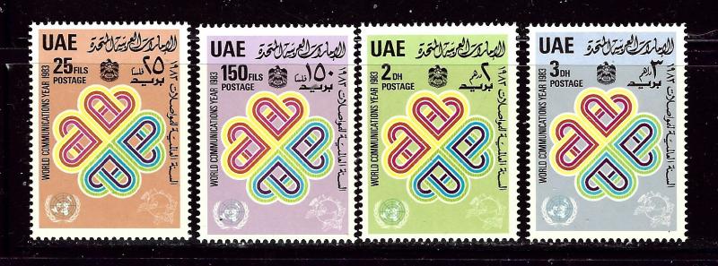 United Arab Emirates 179-82 MNH 1983 World Communications Year