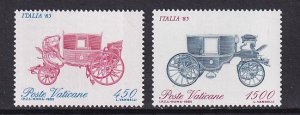 Vatican City   #766-767    MNH  1985    coaches
