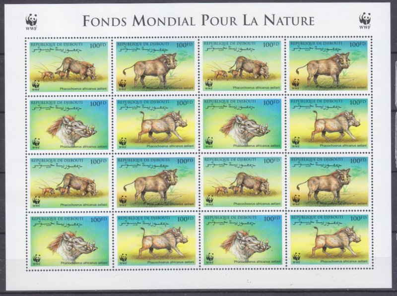 2000 Djibouti 678-681KL WWF / Fauna 40,00 €