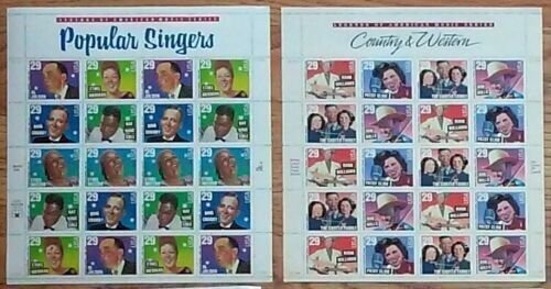 New 12 Sheets LEGENDS OF AMERICAN MUSIC SERIES 29¢ 32¢ 33¢ US A Postage Stamps