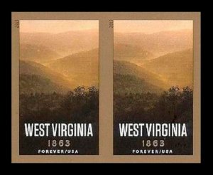 US 4790a Statehood West Virginia imperf NDC horz pair MNH 2013