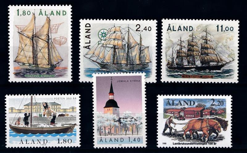 Aland Åland 1988 Complete Year Set  MNH