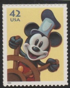 4343, Single, Steamboat Willie, MNH. .42 cent
