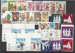 Isle of Man MNH lot Christmas/31 values