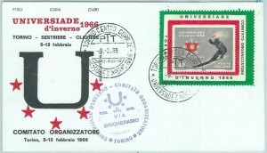 67752 - ITALY - POSTAL HISTORY - SPECIAL COVER 1966 - Winter UNIVERSIADE