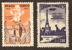 Brazil Scott 713-14 MNHOG - 1951 Week of the Wing Issue - SCV $3.20