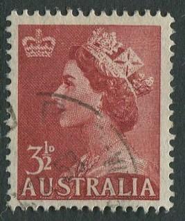 QUEEN ELIZABETH II DEFINITIVE 1953 - 3½d RED USED