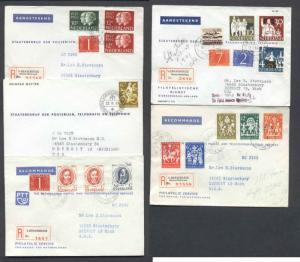 Netherlands#2679-five covers, four registered covers to USA-